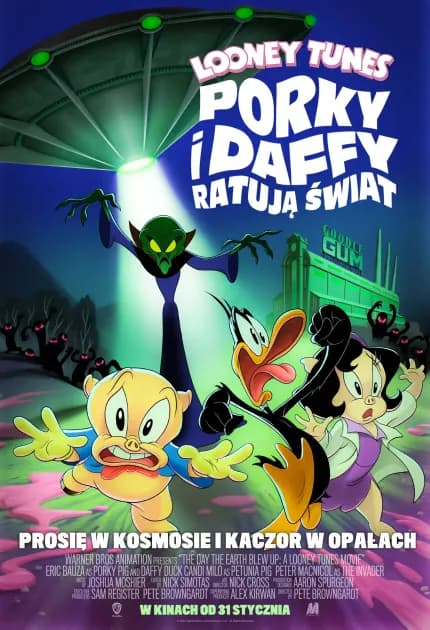 Plakat filmu Looney Tunes: Porky i Daffy ratują świat